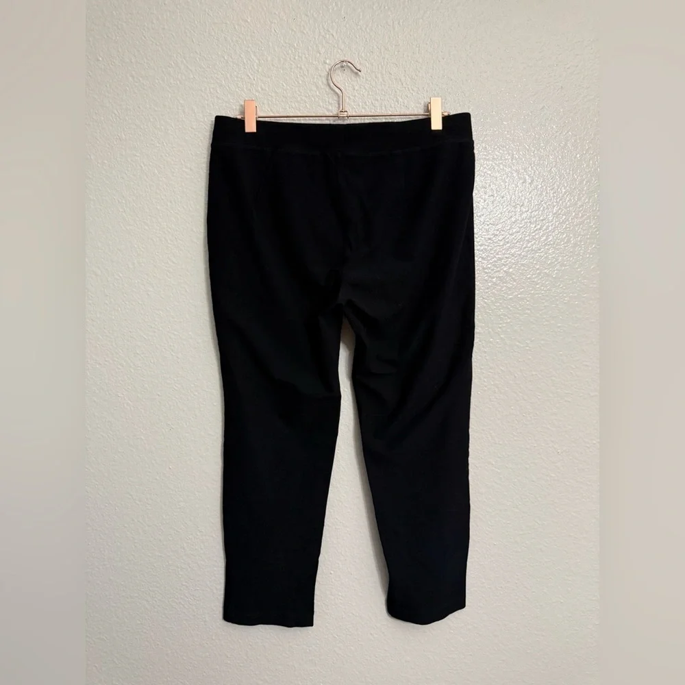 Eileen Fisher Stretch Crepe Slim Ankle Pant-Black - Picture 4 of 7